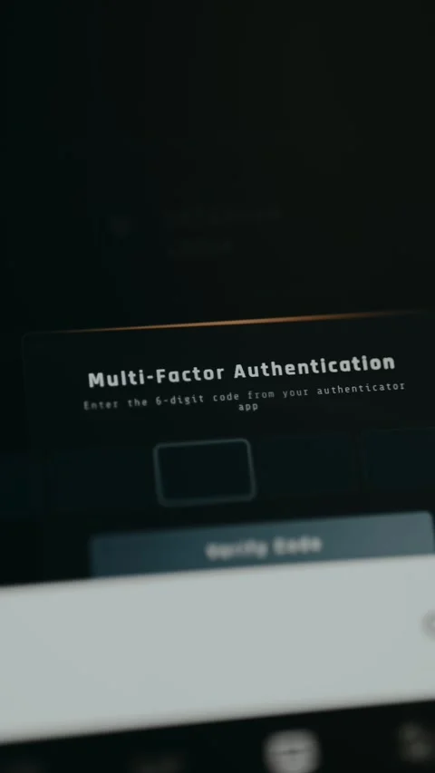Screen requesting a Multi-Factor Authentication code Stock Footage 332471006