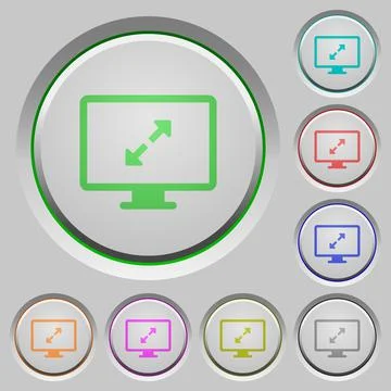 Screen resolution push buttons Stock Illustration