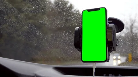 Screen Road App, GPS Drive Assistance Smart Phone Modern Car Mobile Map Tech Stock Footage 122819628