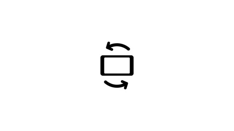 Screen rotation icon animation, rotate smart phone, device rotation concept.. Stock Footage 321997635