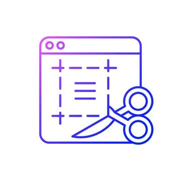 Screen sampling gradient linear vector icon Illustrazione stock