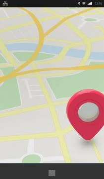 Screen of satellite navigation system Stock Illustration