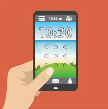 Screen saver with a graphical password Stock Illustration