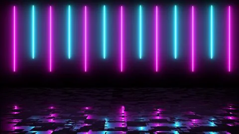 Screen saver modern technology live wallpaper lines moving asmr. Glowing ne.. Stock Illustration