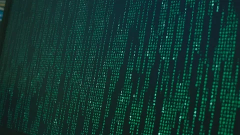 Screen saver - running code Video stock 80612194