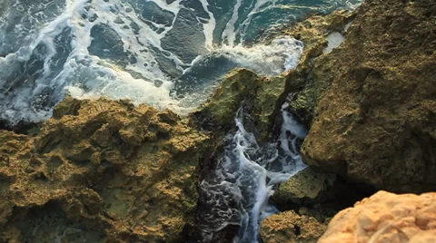 Screen Saver Waves coming in fast Stock Footage 34805299