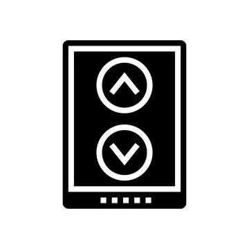 Screen scroll glyph icon vector illustration Illustrazione stock