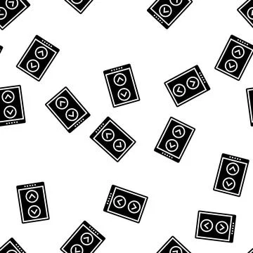 Screen scroll glyph seamless pattern Illustrazione stock