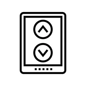 Screen scroll line icon vector illustration Illustrazione stock