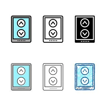 Screen scroll styles color icon vector イラスト素材