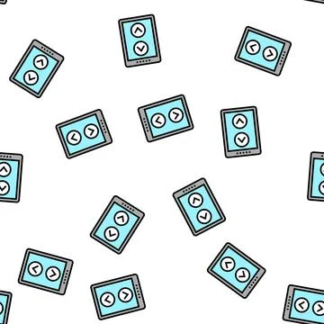Screen scroll vector seamless pattern Stock Illustration