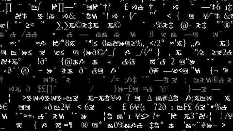 A Screen of Scrolling Text and Formula Stock Footage 92046360