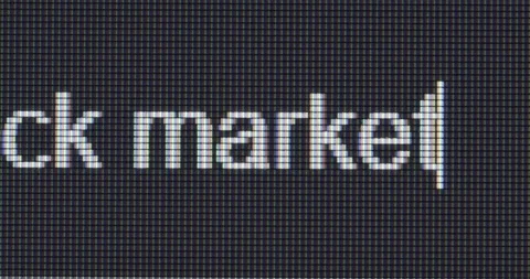 Screen search bar text typing: stock market reports Stock Footage 259066126