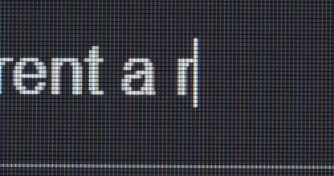 Screen search bar text typing: rent a room Stock Footage 278903364