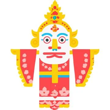 Screen Shadow Puppet Cultural-preservation Tradition Performance Stock Illustration