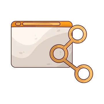 Screen Sharing illustration Illustrazione stock