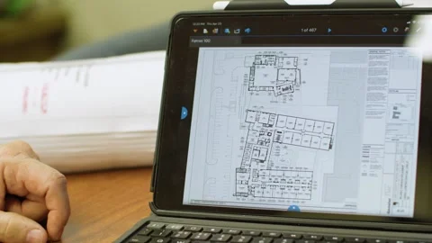 A screen shot of an open laptop computer sitting on top of a table Stock Footage 155541122