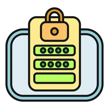 Screen showing secure login with personal password padlock Stock Illustration