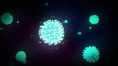 Screen Shows Coronavirus Pandemic Evolution Risk Information user Interface Stock Footage 280002406