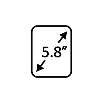Screen size. Flat vector icon. Simple hardware icon Stock Illustration