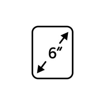 Screen size. Flat vector icon. Simple hardware icon Stock Illustration