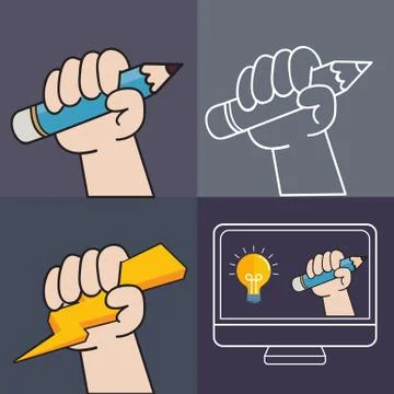 Screen sketching Stock Illustration