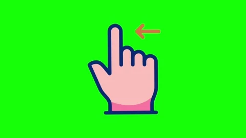 Screen slide hand gesture animation loop on green screen background Stock Footage 314092925