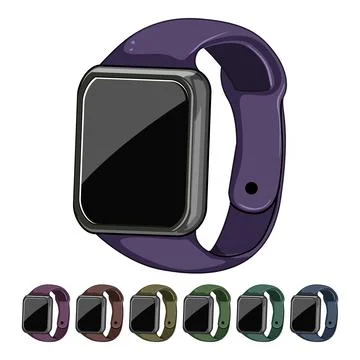 Screen smart watch cartoon vector graphic Stock Illustration