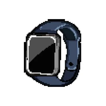 Screen smart watch pixel art vector illustration Stock Illustration