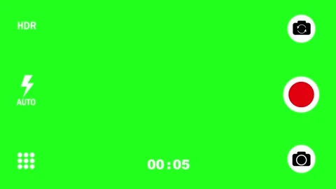 Screen Smartphone Camera Screen Recording Video Animation on Green Screen. Stock Footage 207987425