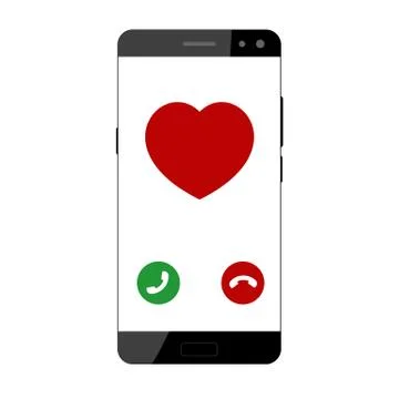 Screen of smartphone with incoming call. Stock Illustration
