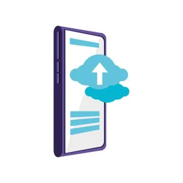 Screen of smartphone with information loading symbol Stock Illustration