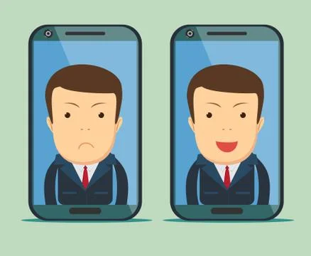 Screen smartphone with virtual assistant Ilustração Stock