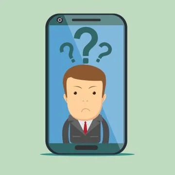 Screen smartphone with virtual assistant Stock Illustration