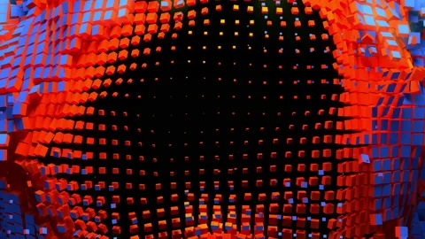 The screen splits into squares 動画素材 156745108