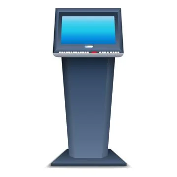 Screen stand icon, realistic style Stock Illustration