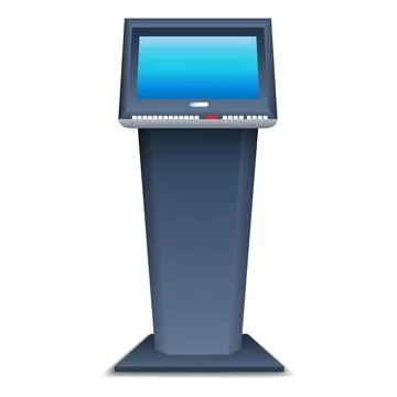 Screen stand icon, realistic style Stock Illustration