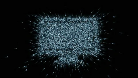 The screen symbol in the digital space Stock Footage 99437732