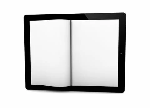 Screen tablet book Illustrazione stock