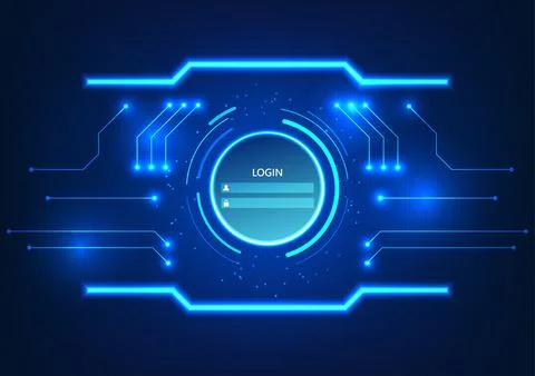 Screen technology background Use the login to access the system. It is a ve.. イラスト素材