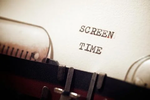 Screen time phrase Stock Photos