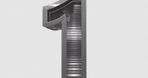 Screen Transitions With 3d Numbers Stock Footage 222891727