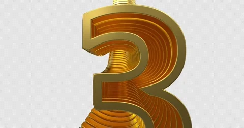 Screen Transitions With 3d Numbers Video stock 222898731