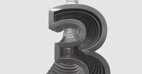 Screen Transitions With 3d Numbers Stock Footage 222901448