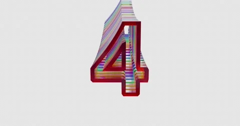 Screen Transitions With 3d Numbers Stock Footage 222902351