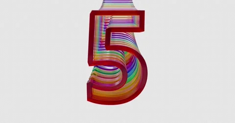 Screen Transitions With 3d Numbers Stock Footage 222909352