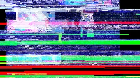 The screen of TV or computer having glitch and colorful noises while working 스톡 동영상 106063083