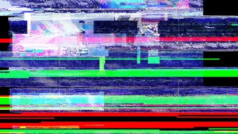 The screen of TV or computer having glitch and colorful noises while working 스톡 일러스트