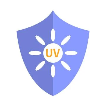 Screen from ultraviolet light. UV protection for skin. Using sunscreen lotion. C Stock Illustration