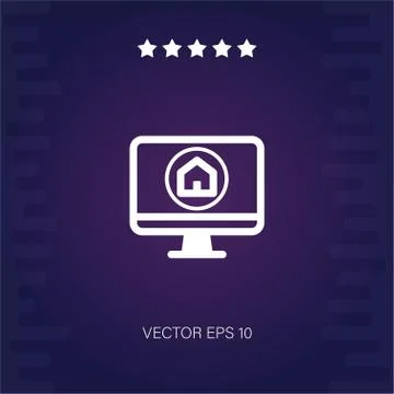 Screen vector icon Stock Illustration